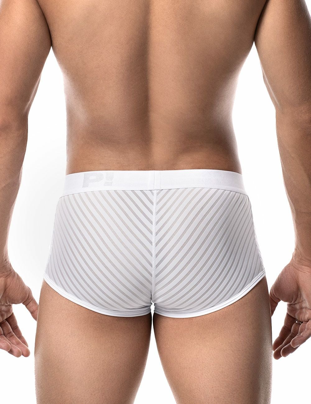 PUMP パンプ ローライズボクサーパンツ WHISPER BOXER （WHITE）シアストライプ PUMP! Underwear メンズ 男性下着