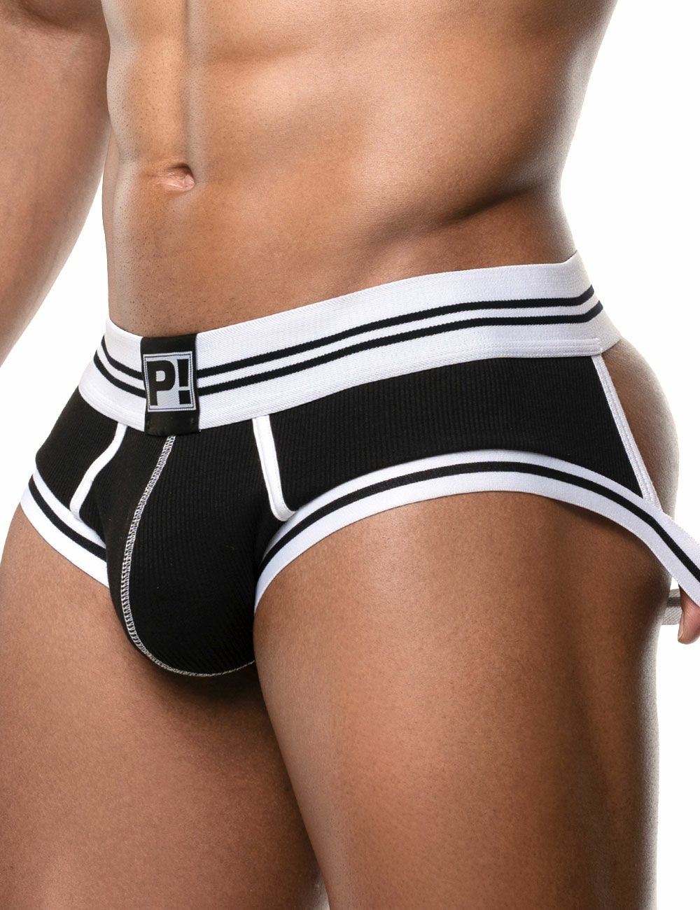 PUMP パンプ Oバック バックレスボクサーパンツ ROUND2 BACKLESS TRUNK（BLACK）リブコットン PUMP! Underwear メンズ 男性下着