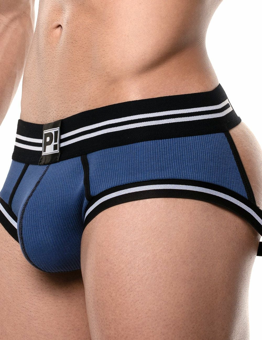 PUMP パンプ Oバック バックレスボクサーパンツ ROUND2 BACKLESS TRUNK（BLUE）リブコットン PUMP! Underwear メンズ 男性下着