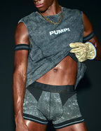 PUMP パンプ ローライズボクサーパンツ BLACK WASHED BOXER コットンストレッチ PUMP! Underwear メンズ 男性下着