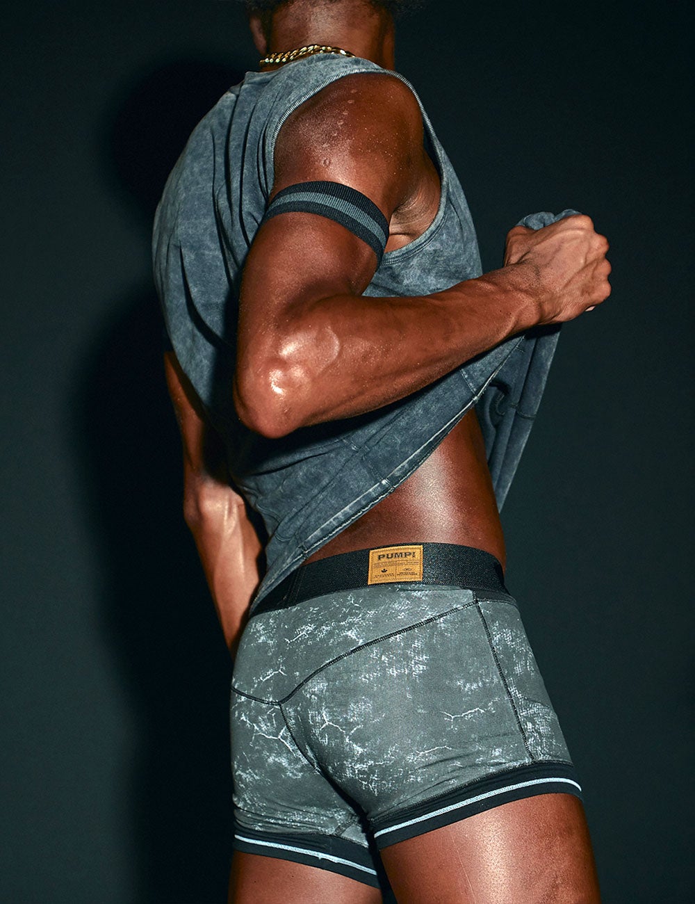 PUMP パンプ ローライズボクサーパンツ BLACK WASHED BOXER コットンストレッチ PUMP! Underwear メンズ 男性下着