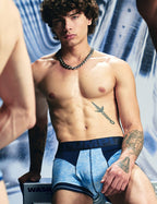 PUMP パンプ ローライズボクサーパンツ BUBBLE BLUE BOXER コットンストレッチ PUMP! Underwear メンズ 男性下着