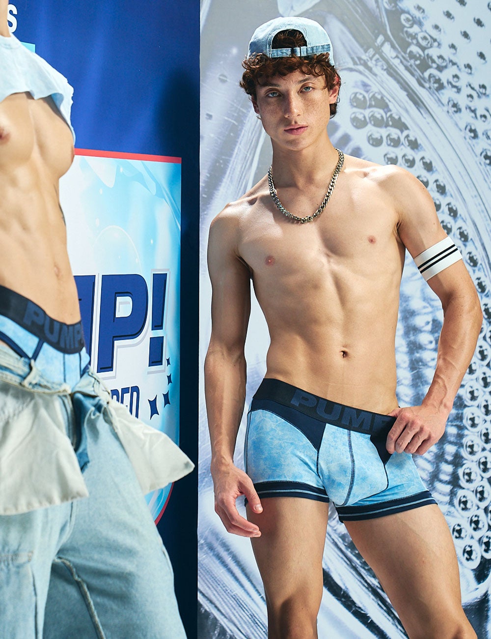 PUMP パンプ ローライズボクサーパンツ BUBBLE BLUE BOXER コットンストレッチ PUMP! Underwear メンズ 男性下着