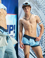 PUMP パンプ ローライズボクサーパンツ BUBBLE BLUE BOXER コットンストレッチ PUMP! Underwear メンズ 男性下着