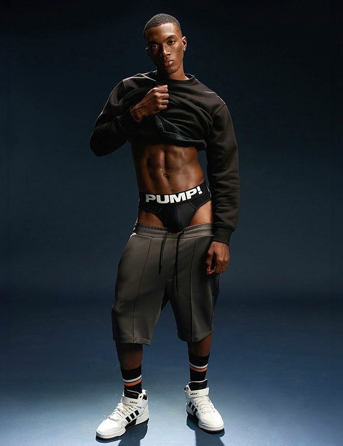 PUMP パンプ Tバック （BLACK） BRIEF STYLE MESH CUP THONG PUMP! UnderwearメンズTバック メンズパンツ 男性下着
