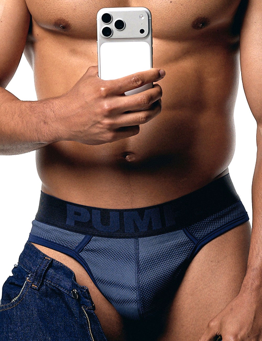 PUMP パンプ Tバック INDIGO BLUE THONG ティーバック サポーター PUMP! Underwear メンズ 男性下着