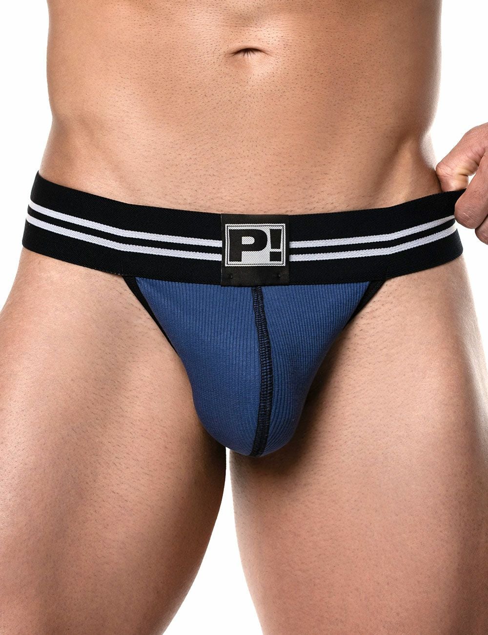 PUMP パンプ Tバック ROUND2 THONG（BLUE）リブコットン PUMP! UnderwearメンズTバック メンズパンツ 男性下着