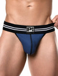 PUMP パンプ Tバック ROUND2 THONG（BLUE）リブコットン PUMP! UnderwearメンズTバック メンズパンツ 男性下着