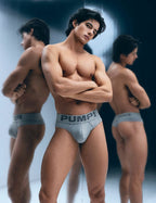 PUMP パンプ Tバック （GRAY） BRIEF STYLE MESH CUP THONG PUMP! UnderwearメンズTバック メンズパンツ 男性下着