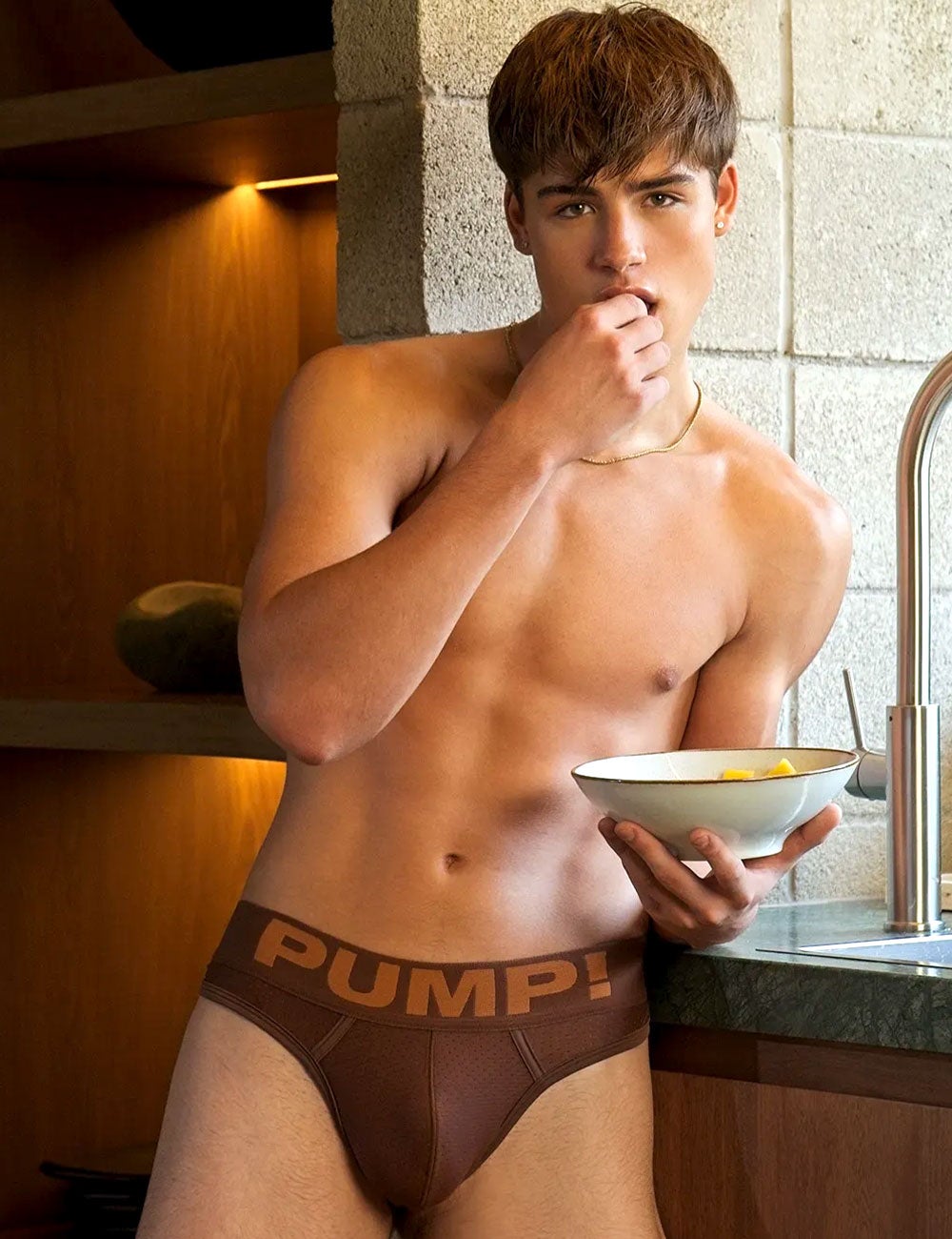 PUMP パンプ Tバック （ESPRESSO） CLASSIC BRIEF STYLE MESH CUP THONG PUMP! UnderwearメンズTバック メンズパンツ 男性下着