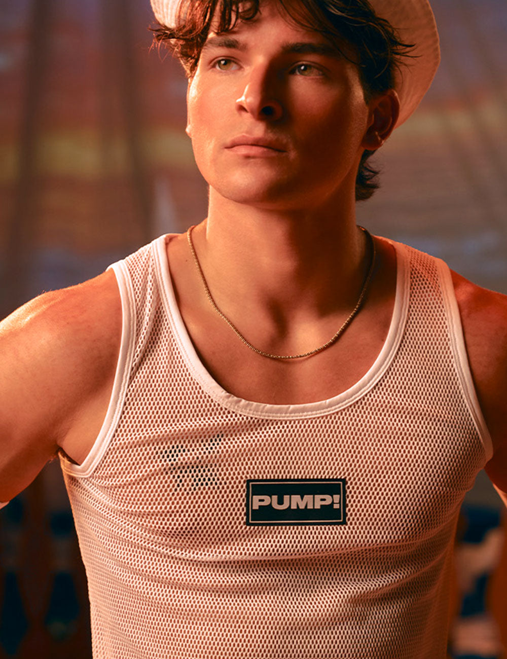 PUMP パンプ タンクトップ MESH TANK TOP （White-Mesh） PUMP! Underwear メンズ 男性下着