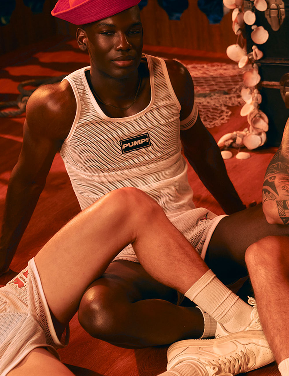 PUMP パンプ タンクトップ MESH TANK TOP （White-Mesh） PUMP! Underwear メンズ 男性下着
