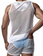 PUMP パンプ タンクトップ MESH TANK TOP （White-Mesh） PUMP! Underwear メンズ 男性下着