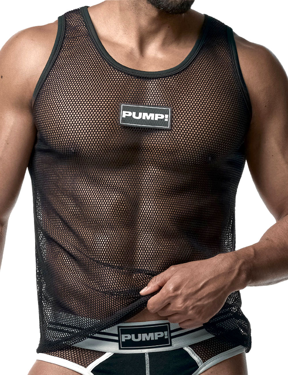 PUMP パンプ タンクトップ MESH TANK TOP （Black-Mesh） PUMP! Underwear メンズ 男性下着