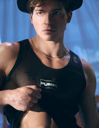 PUMP パンプ タンクトップ MESH TANK TOP （Black-Mesh） PUMP! Underwear メンズ 男性下着
