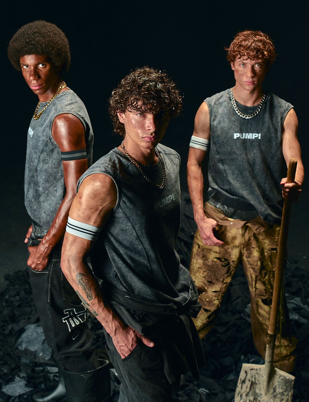 PUMP パンプ タンクトップ BLACK WASHED TANK TOP PUMP! Underwear メンズ 男性下着