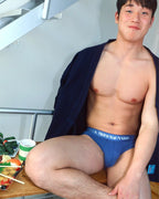 UNDERSTAND アンダースタンド ［アンダー・スタンダード］ ローライズブリーフ （ブルー：Blue） メンズ 男性下着 パンツ 無地 ベーシック