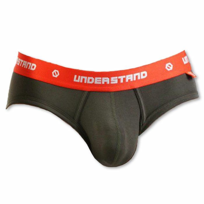 UNDERSTAND アンダースタンド U-PRO ローライズブリーフ （ファスティン カーキ：fastened khaki） モダール生地 メンズ 男性下着