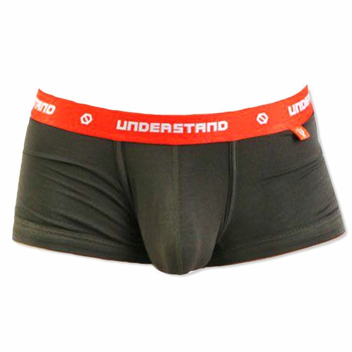 UNDERSTAND アンダースタンド U-PRO ローライズボクサーパンツ （ファスティン カーキ：fastened khaki） モダール生地 メンズ 男性下着