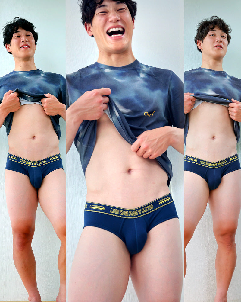 UNDERSTAND アンダースタンド STAMPED ローライズブリーフ （アイリス:Iris） メンズ 男性下着