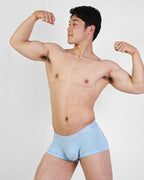UNDERSTAND アンダースタンド STAMPED ローライズボクサーパンツ （ネモフィラスカイ：Nemophila sky） メンズ 男性下着
