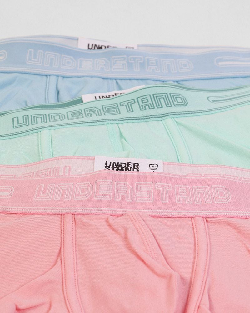 UNDERSTAND アンダースタンド STAMPED モモフィッター ボクサーブリーフ （ハニーサックル：Honeysuckle） モダール生地 メンズ 男性下着